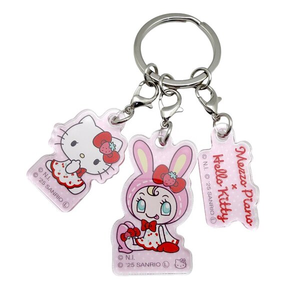Sanrio Accessories - NEW Mezzo Piano X Hello Kitty BFF 3PC Acrylic Keychain